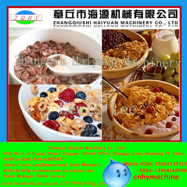  Shanghai CE Certificate Automatic Roasted Breakfast Cereal Corn Flakes Extrusion Machine Manufactures