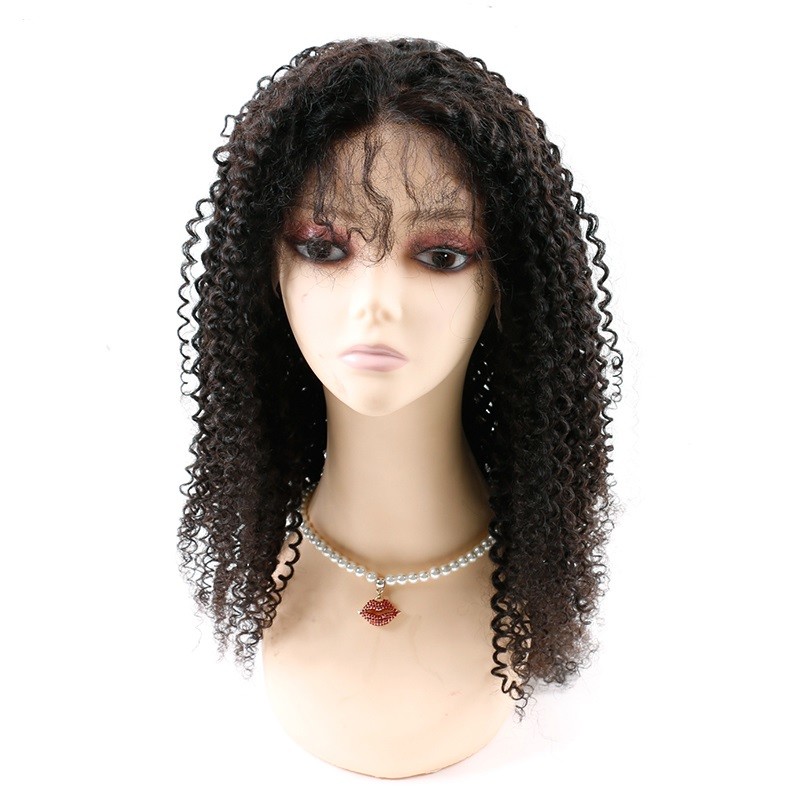 Kinky Curly Front Lace Wigs , Lace Front Full Wigs Human Hair 8A Grade