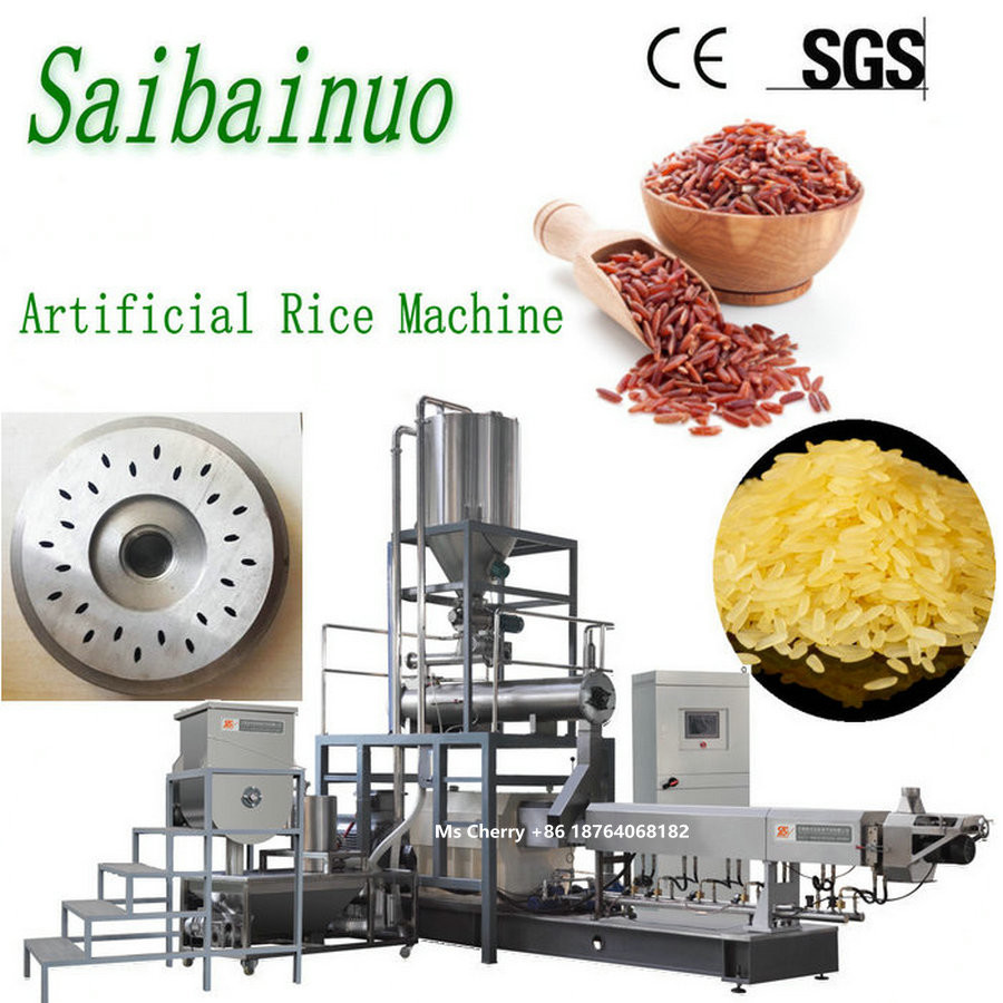  Stainless Steel Industrial Nutrition Artificial Rice Extruder Fortified Rice Making Machine Manufactures