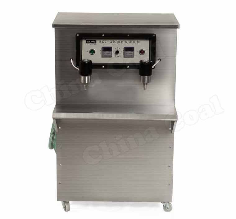  Double head Electric self Suction Filling Machine for liquid oil Manufactures