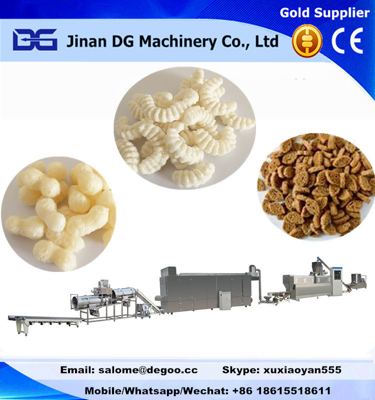  Automatic maize flour directly expanded corn puff stick cheese ball snack food making machine processing equipment Manufactures
