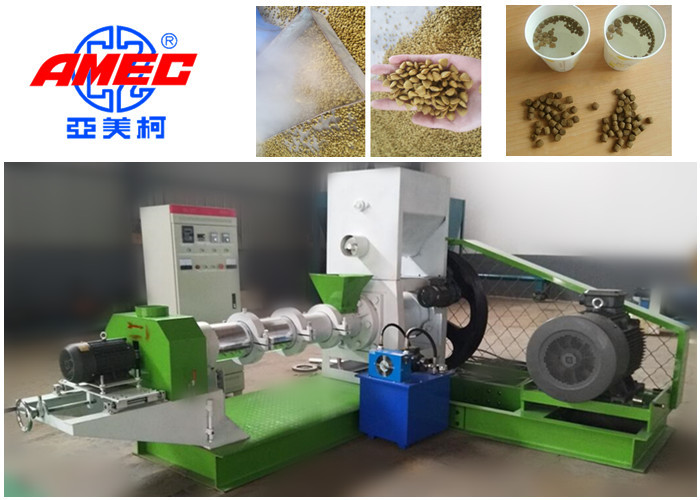  380v / 220v Fish Feed Extruder Floating Feed Machine 1000kg/H Stable Operation Manufactures