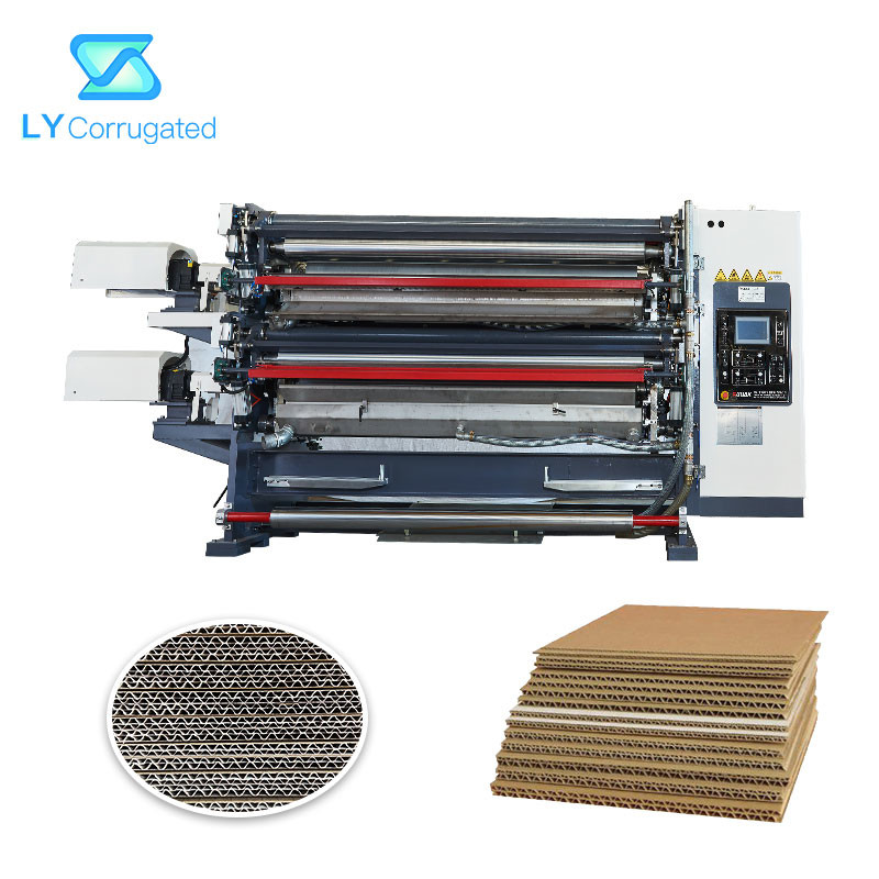  3 5 7 Ply Corrugated Cardboard Machine Grinded Glue Applying Box Maker Equipment Manufactures