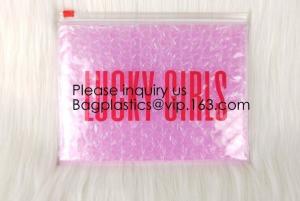  Wholesale PVC Plastic Zipper Bubble Cosmetic Bag With Custom Logo,Holographic Ziplock Bubble Bag For Cosmetic/Hologram B Manufactures
