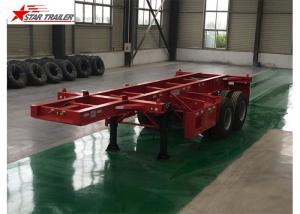  2 Axles Tipper Hydraulic Flatbed Trailer , 50T Flatbed Truck Trailer Manufactures