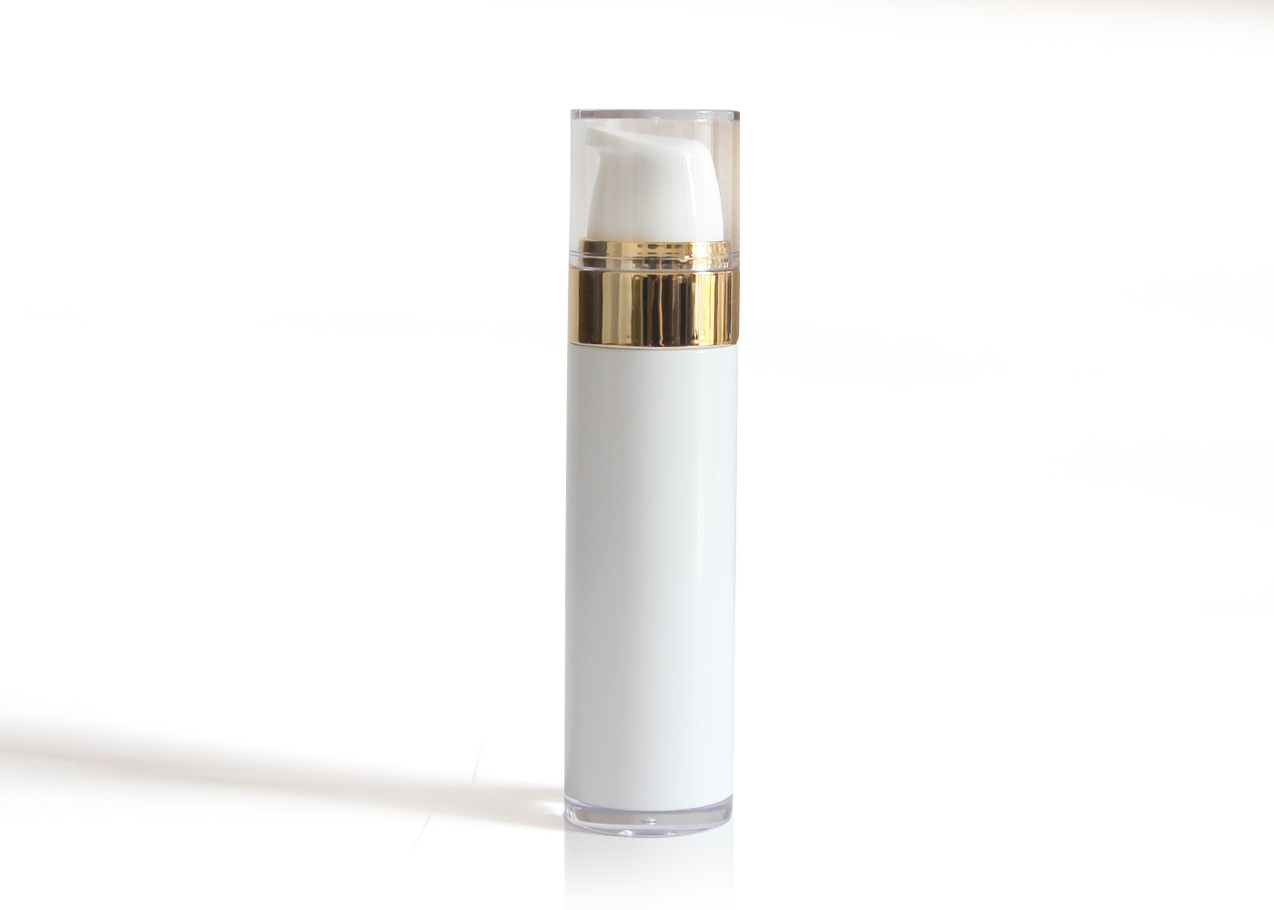 Elegant Solid White Airless Cosmetic Bottles For High End Skin Care Serum Packaging