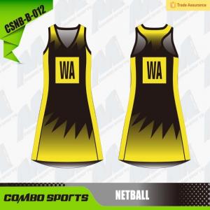  Female Sublimated Netball Dresses , 3XL Custom Netball Uniforms Manufactures