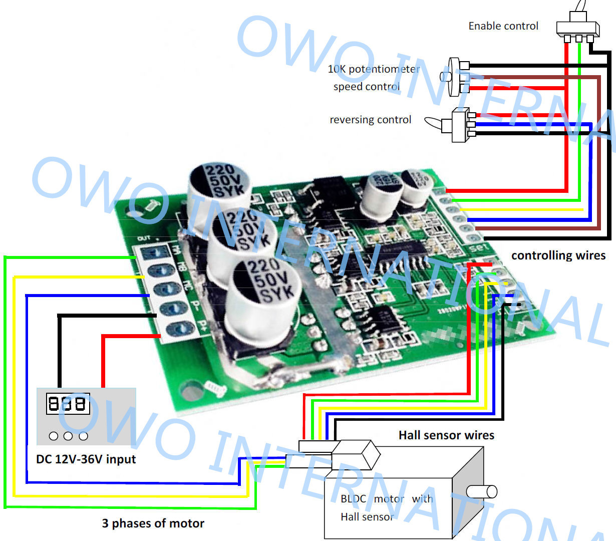  Overload Protection Brushless DC Motor Driver Board Pure Hardware Built Circuit Manufactures