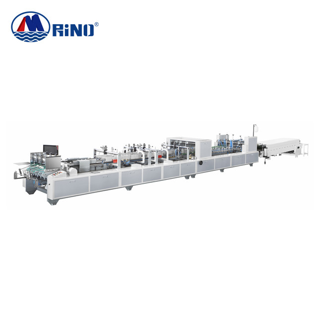  RINO High Speed Folding And Gluing Machine , Paper Folder Gluer Machine Manufactures