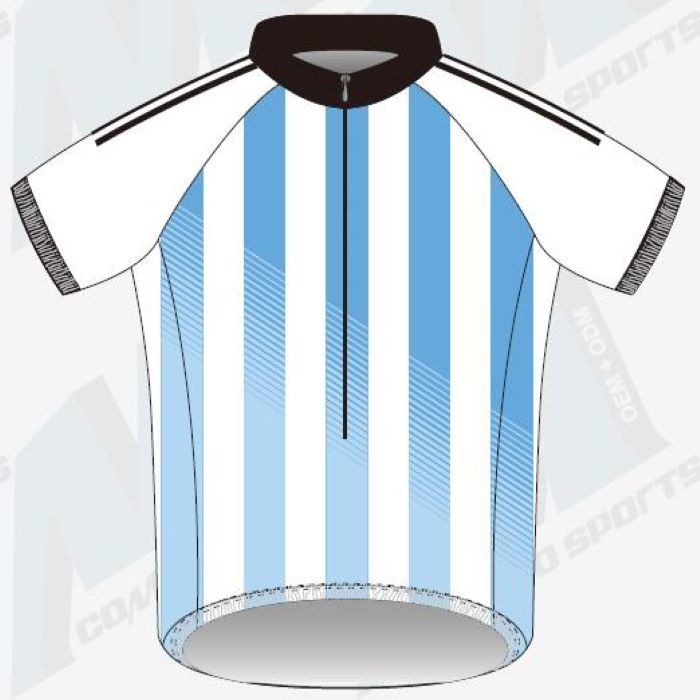  Custom 140gsm Sublimation Cycling Bike Jersey 3/4 Front Zip Short Sleeves Manufactures