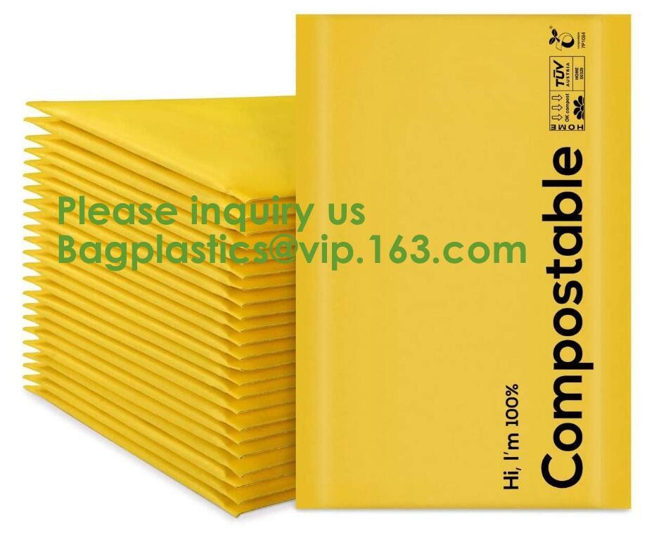  Compostable Padded Packaging Wrap Envelopes Pouches Eco Friendly Self Seal Bag Self Adhesive Durable Waterproof Tearproo Manufactures