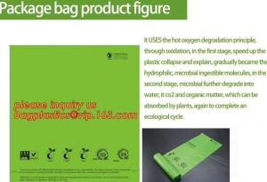 100% biodegradable disposable compostable garbage bag, biodegradable kitchen bin liner compostable flat trash bag on rol Manufactures