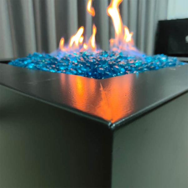 SUS304 Garden Gas Fire Pits 80CM High Top Patio Table With Propane Fire Pit