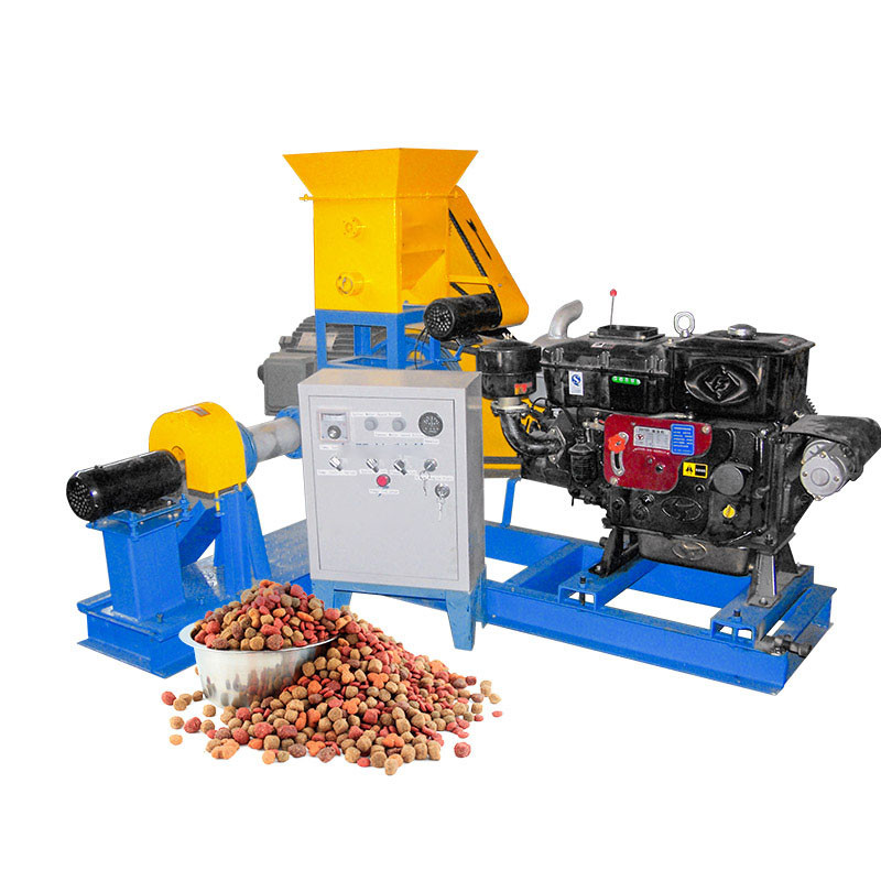 China Factory Price Diesel Engine Floating Fish Feed Pellet Extruder Making Machine on sale