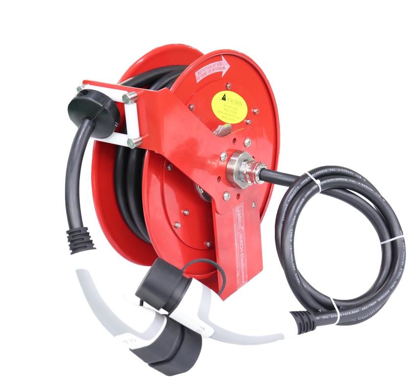  15m/20m/25m/30m Wall/Ceiling/Floor Car Charge Cable Reel with Stainless Steel/Aluminum Hose Connector Manufactures