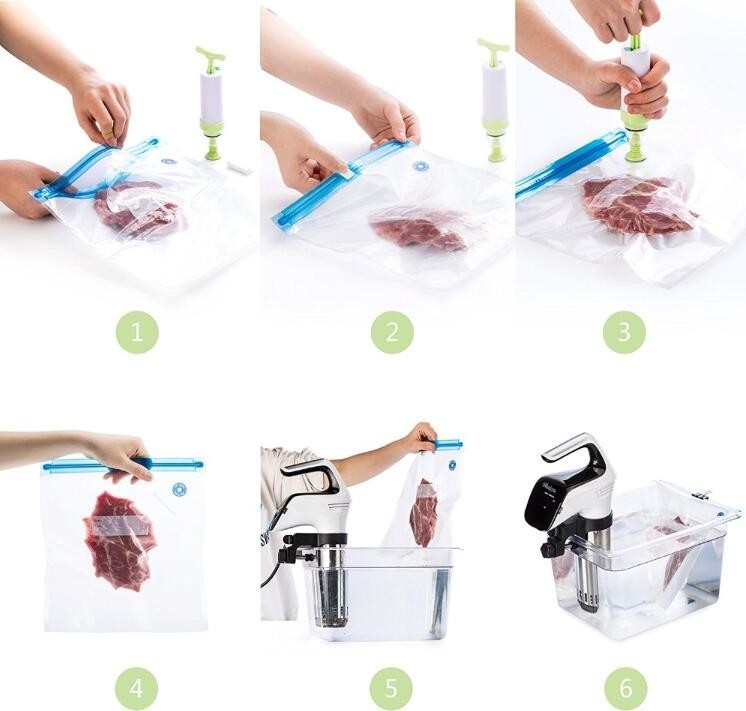  Disposable Transparent Vacuum Sealer Food Storage Plastic Packaging Roll Bag for Food Sealed, Textured Food Freshness St Manufactures