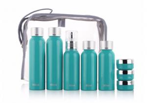  8pcs PET Plastic Travel Bottle Kit , Pump Sprayer 80ml Cosmetic Travel Kit Manufactures