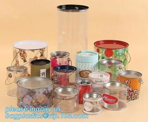  OEM ODM Accepted 680ml Plastic PET Clear Round Can For Mint Storage,Clear 1 gallon PET paint can & lid with metal handle Manufactures