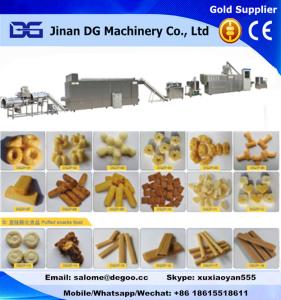  Automatic chocolate filled snack food maker core filled cream roll corn stick production line Manufactures