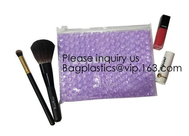  Wholesale PVC Plastic Zipper Bubble Cosmetic Bag With Custom Logo,Holographic Ziplock Bubble Bag For Cosmetic/Hologram B Manufactures