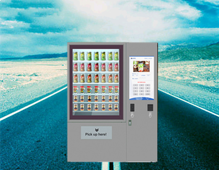 Coin Bill Operated Refrigerated Soft Drink Milk Beer Biscuit Books Magazines Vending Machine with Touch Screen