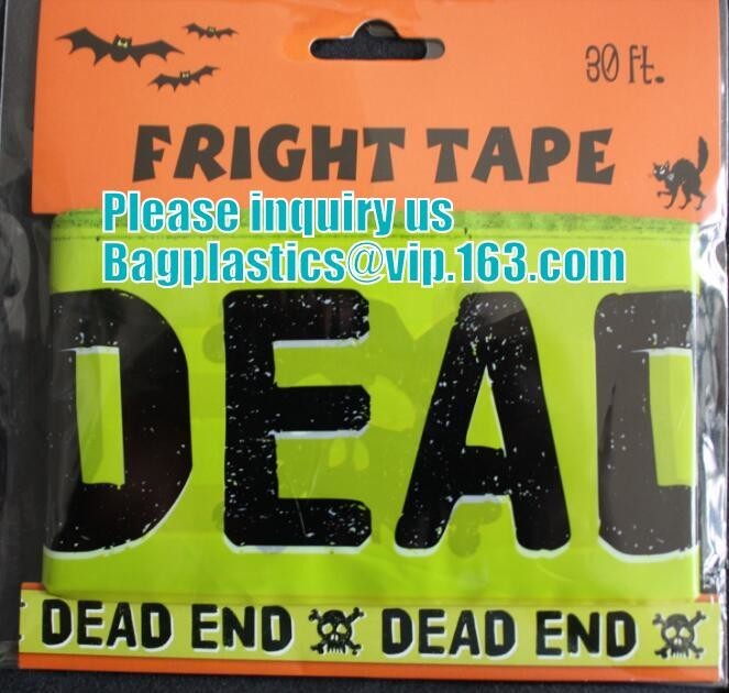  Rolls Halloween Caution Party Tape,Party halloween banner , plastic streamer caution party tape, fright tape bagease Manufactures