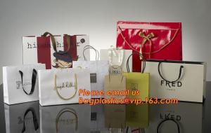  High Quality And Fancy Customized Black Printed Luxury Gift Paper Shopping Bag Manufactures