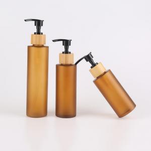  130ml Amber Frosted Pet Plastic Bottles With Lotion Spray Manufactures