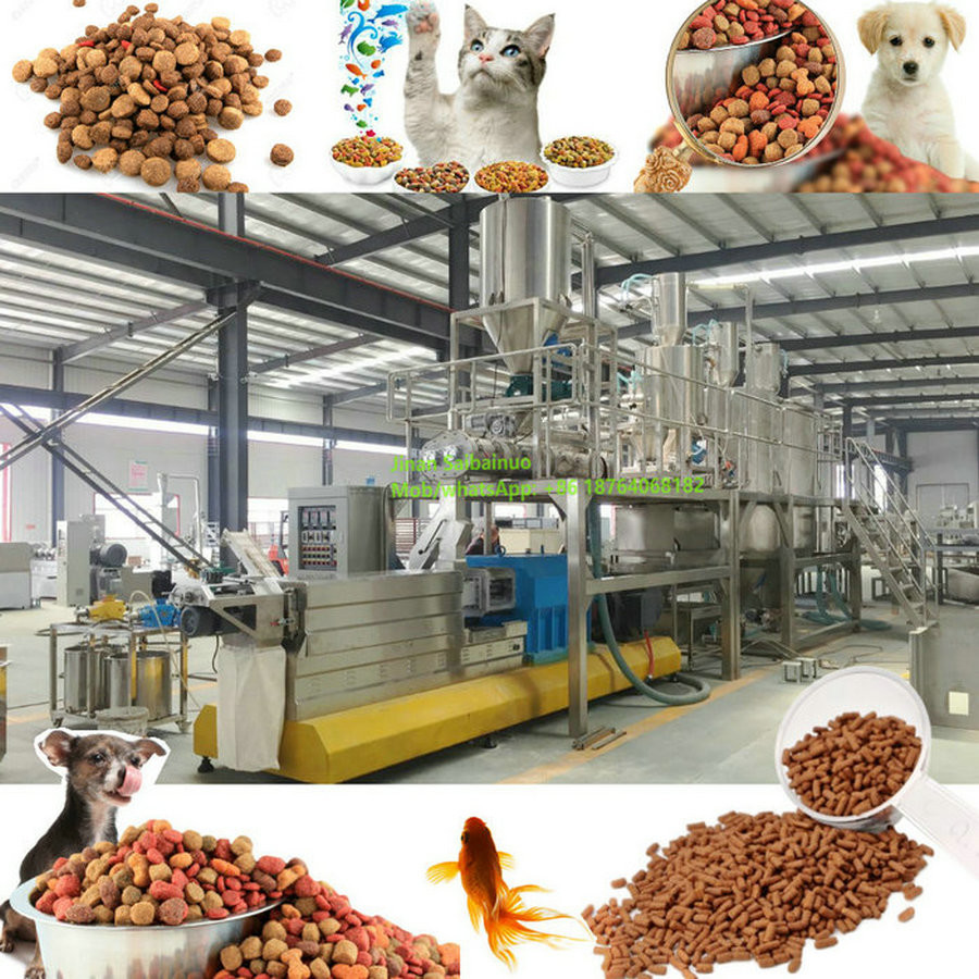  Jinan Saibainuo New design Automatic dry dog pet food manufacturing machine Manufactures