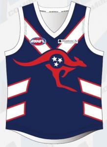  Custom 4-14cm Sleeveless AFL Aussie Rules Jersey Singlets For training Manufactures