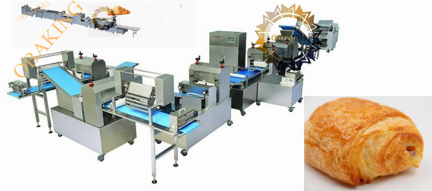  OBESINE FULL AUTOMATIC CROISSANT PASTRIES PRODUCTION LINE , PASTRIES BREAD MACHINES,dOUGH SHEETER FOR PASTRY Manufactures