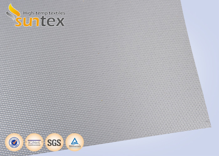  Silver Grey Fire Resistant Fiberglass Welding Blanket Silicon Rubber Fabric Manufactures