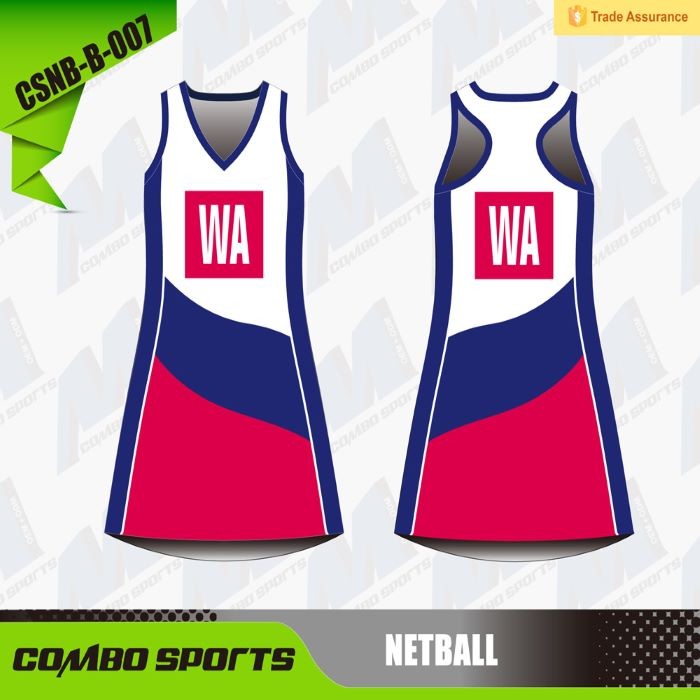  XS-5XL Custom Netball Kit With Side Panels Body Length 68-87cm Manufactures