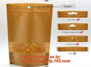  custom resealable recyclable kraft paper square bottom zipper bag, standup Zipper seal Kraft Paper Coffee Bag with Side Manufactures