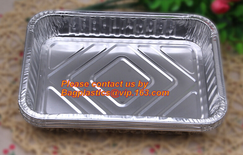 extra-large disposable rectangle aluminium foil deli tray food foil container for takeaway food foil containers with lid Manufactures