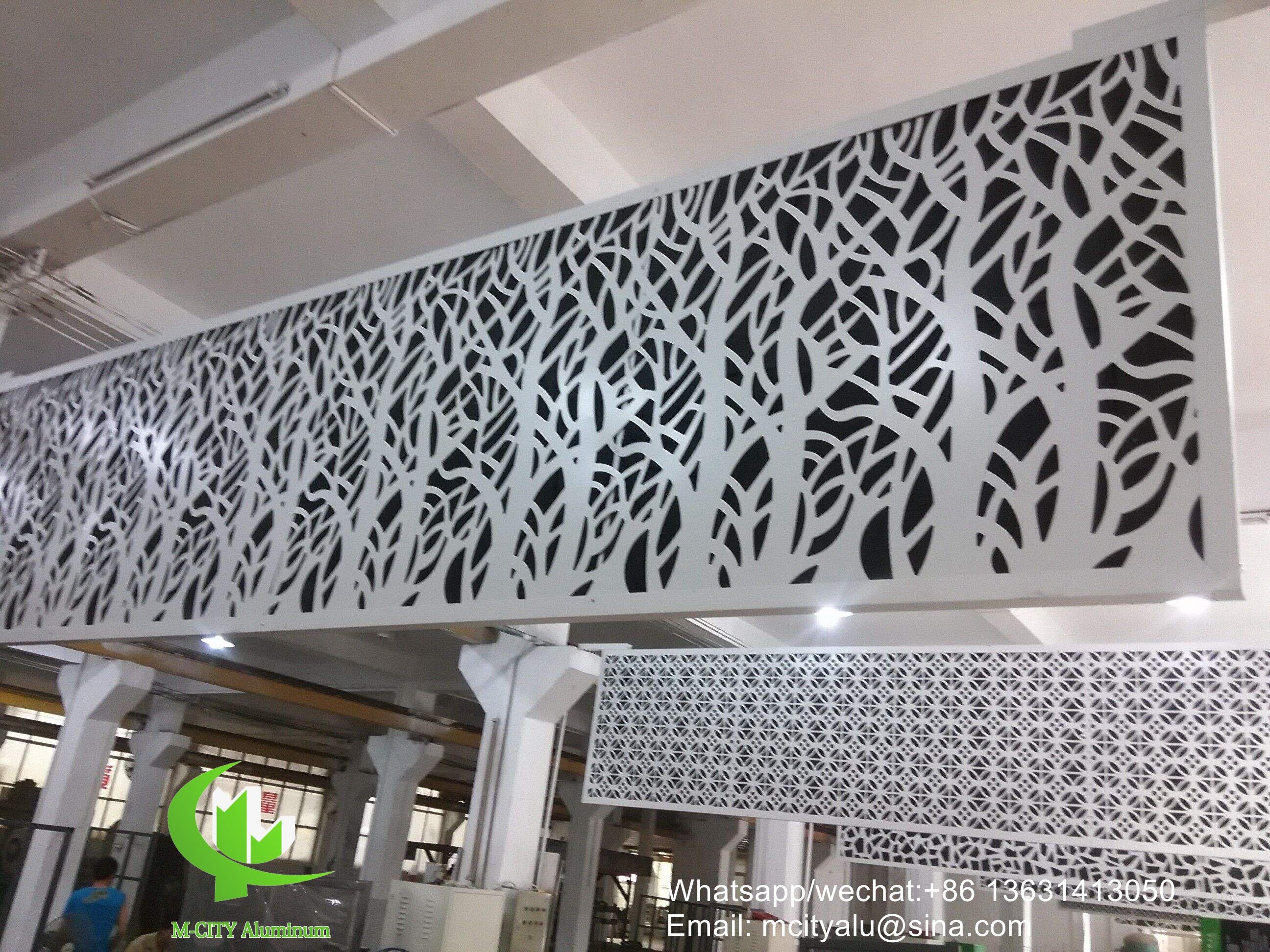 hollow pattern 3mm aluminum cladding panel with powder coated for facade curtain wall solid panel single panel
