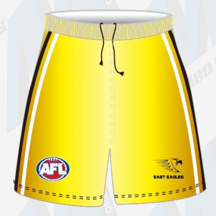  Yellow Aussie Rules Football Shorts , 100% Polyester 300gsm Football Team Shorts Manufactures