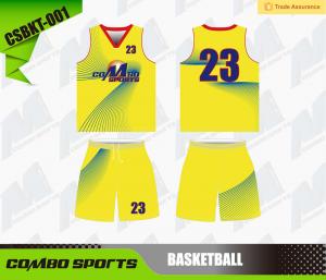  175gsm Basketball Team Uniform Top And Shorts Digital Sublimation Manufactures