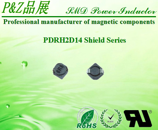  PDRH2D14 Series 1.0μH~100μH SMD Shield Power Inductors Round Size Manufactures