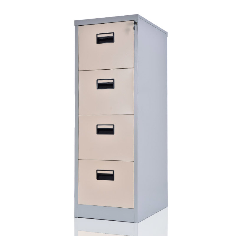 Quality Locking Steel KD 4 Card Box Vertical Drawer Cabinet for sale