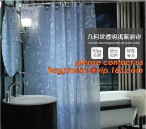  Mould Proof Waterproof white and black trellis design pvc custom bath curtain printed shower curtain, High quality Polye Manufactures