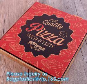  Printed brown kraft paper pizza box, Cheap brown paper pizza box,cheap printed logo round custom pizza box bagease packa Manufactures