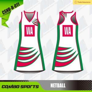  Moisture Wicking Netball A Line Dress Attire ISO9001 / BSCI Listed Manufactures