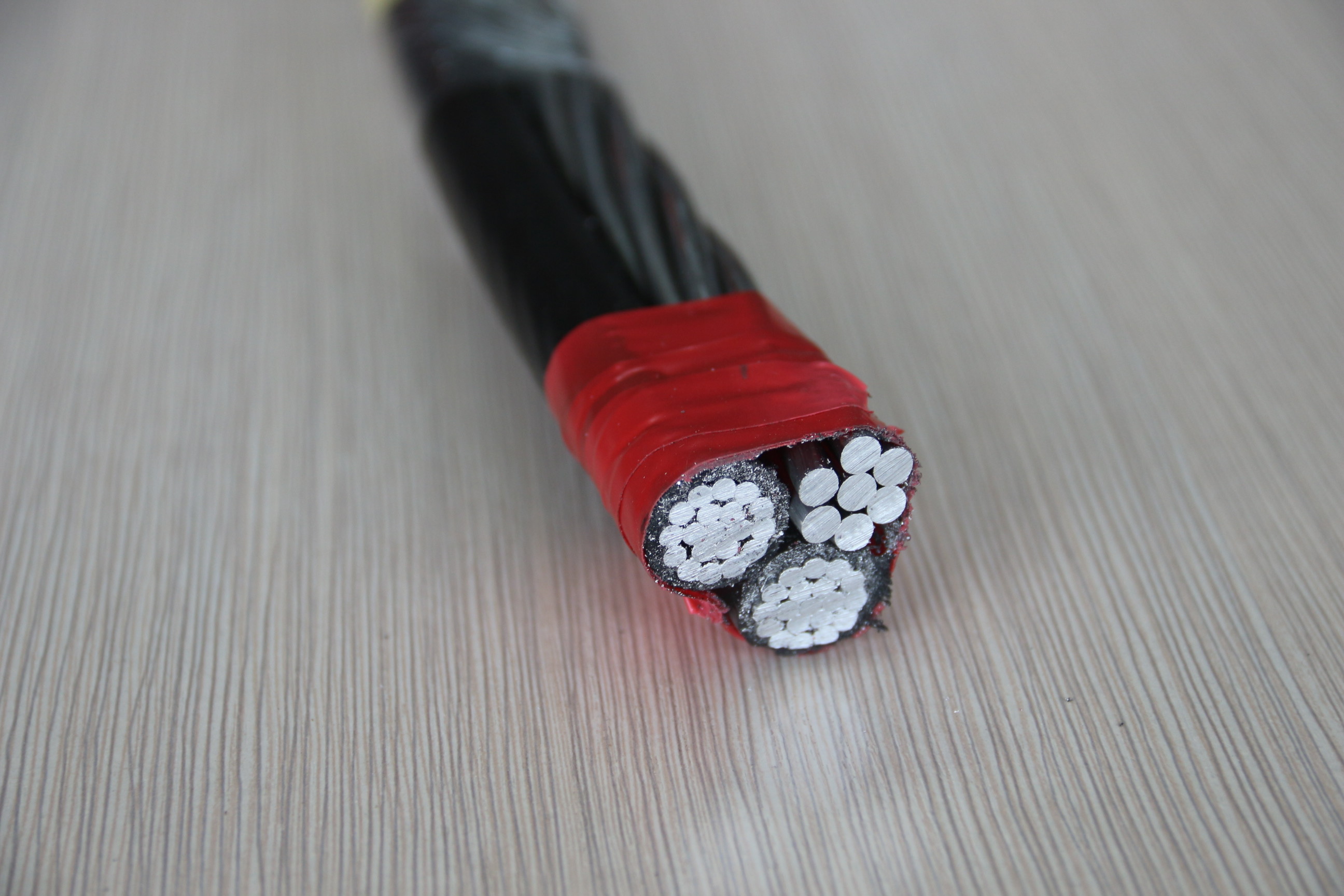  ASTM AAC Conductor ABC Aerial Bundle Aluminium Conductor Cable 2*6AWG 1*6AWG Manufactures