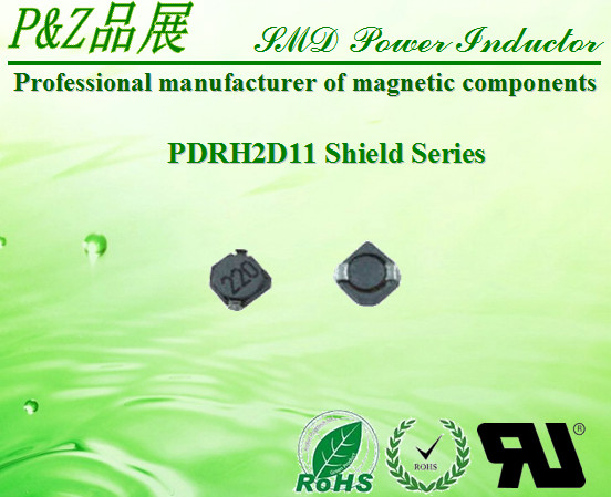  PDRH2D11 Series 1.5μH~47μH SMD Shield Power Inductors Round Size Manufactures