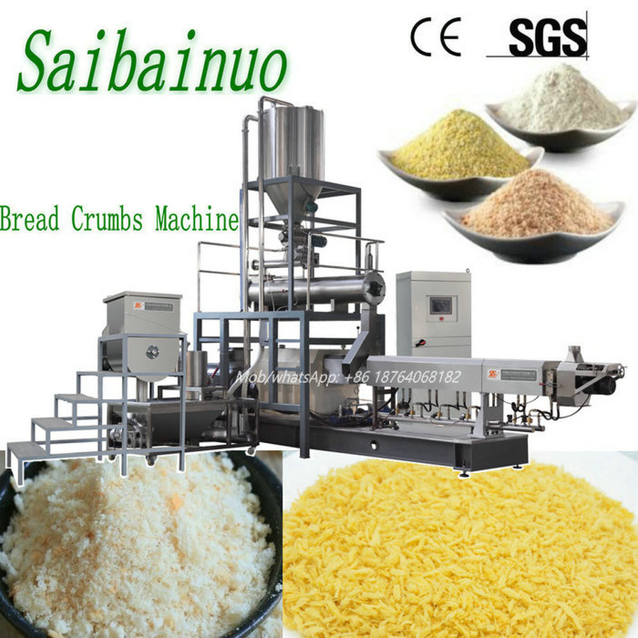  Twin Screw Extruder Stainless Steel Stable Performance Bread Crumbs Making Machine Manufactures