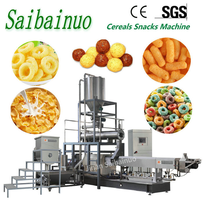  Hot sale quality popular industrial corn puff snack food processing machinery Manufactures