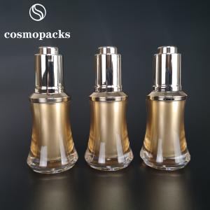  Empty 15ml Acrylic Pressing Pump Dropper Bottles For Essential Oil Manufactures