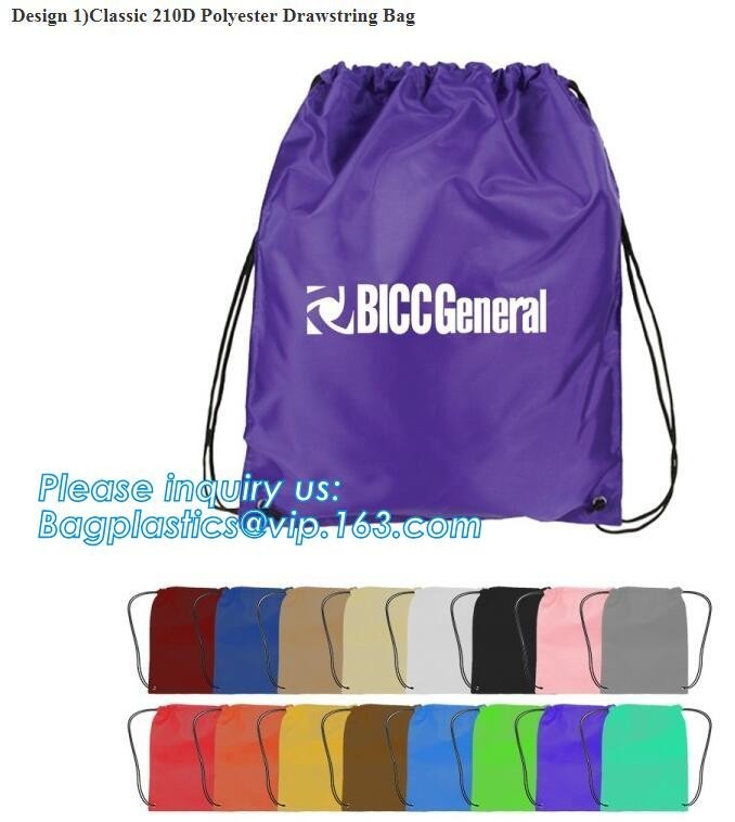  Custom Logo Printed ECO Nylon Polyester Foldable Shopping Bag With Snap Pouch,polyester drawstring gym bag Waterproof fo Manufactures