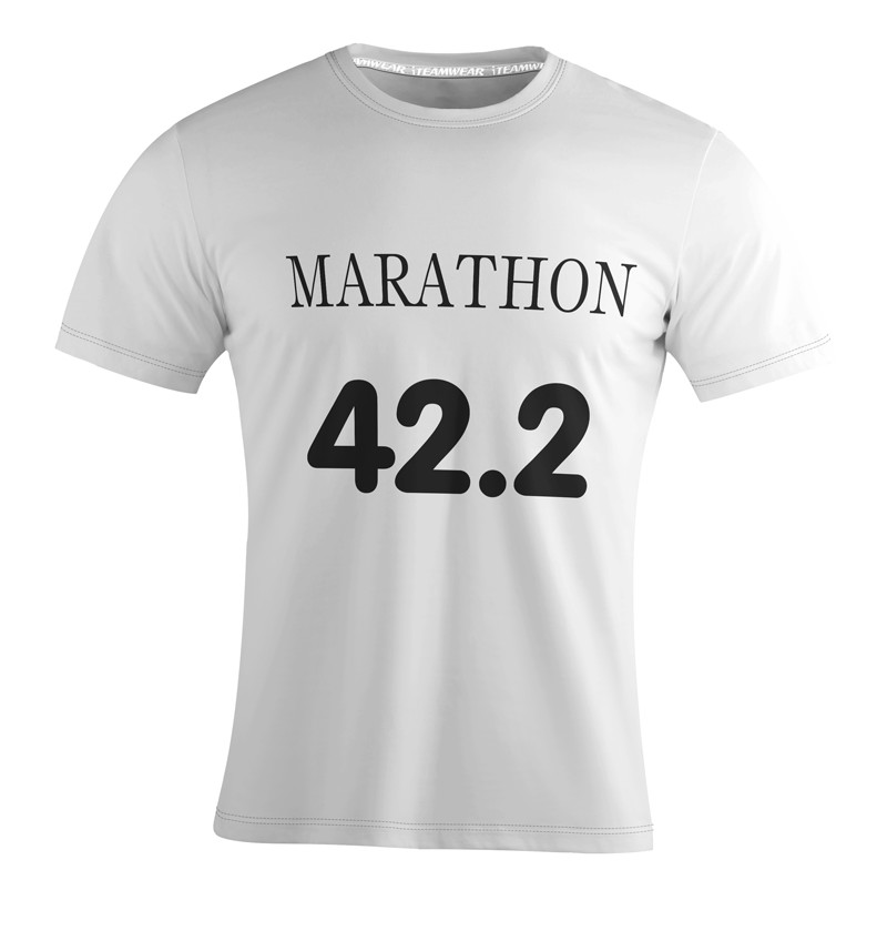  100% Polyester Marathon T Shirt With Customzied Logo And Sponsor Logo Manufactures